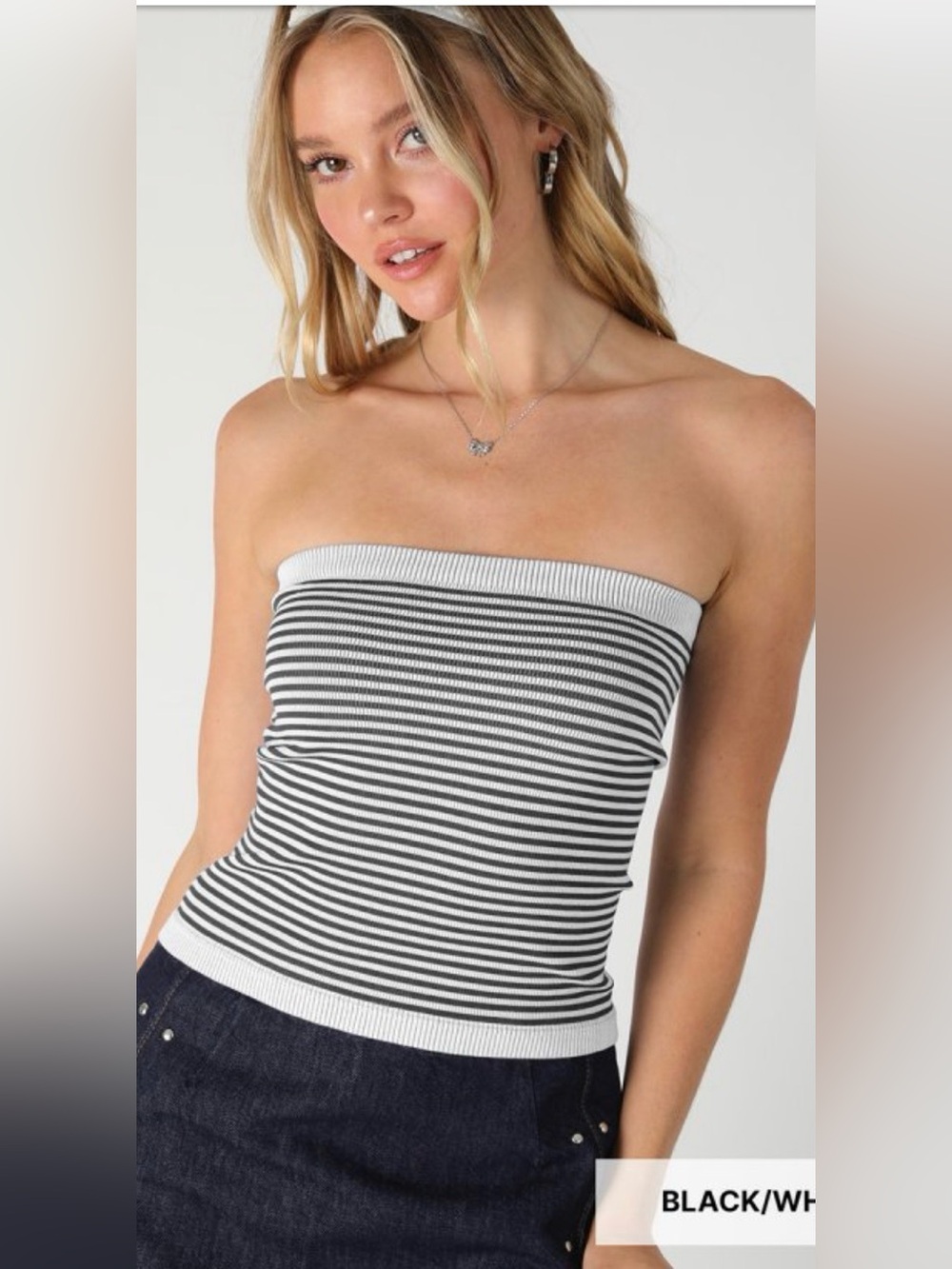Nikibiki NS8500 Modal Striped Tube Top